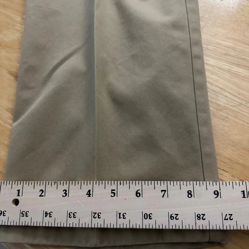 Vintage LLBean Comfort Waist Khaki Chino Pants Mens Size 38x29 Flat Front Cotton
